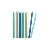 Guy Demarle Décors Comestibles|Décors En Sucre*12 Bougies longues bleu & argent 12 cm