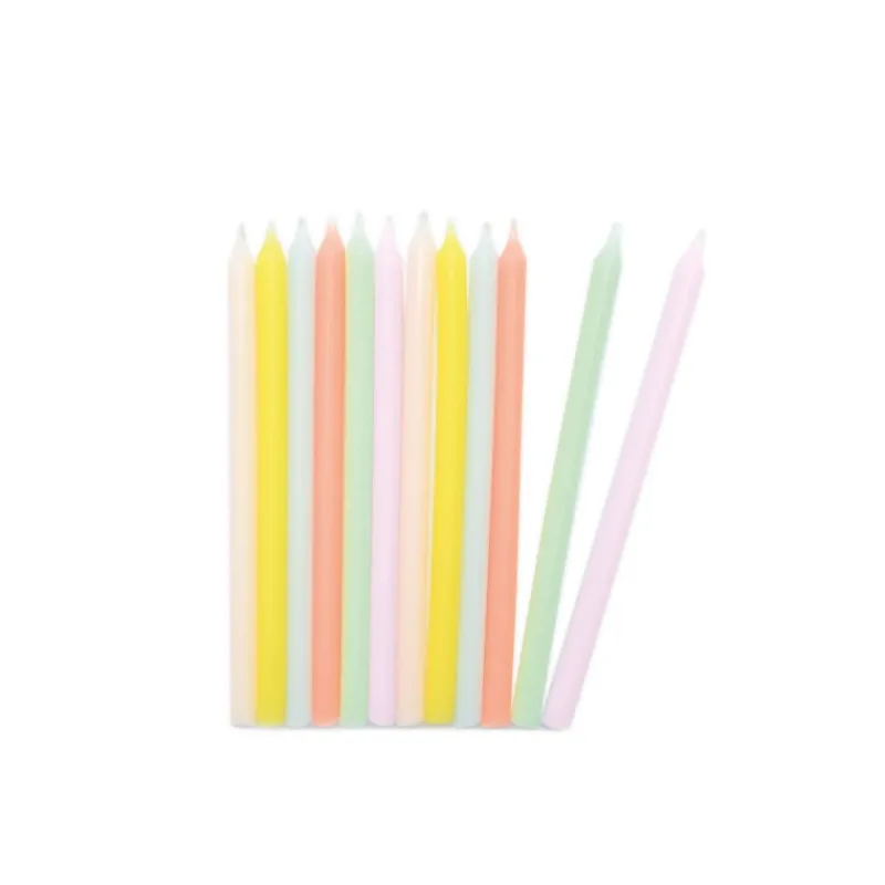 Guy Demarle Décors Comestibles|Décors En Sucre*12 Bougies longues pastel 12 cm