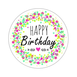 Guy Demarle Décors Comestibles|Décors En Sucre*24 disques Happy Birthday en azyme