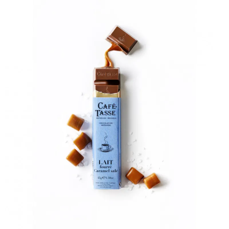 Guy Demarle Chocolats Individuels|Décors Comestibles*Barre de chocolat au lait fourrée caramel salé 45g