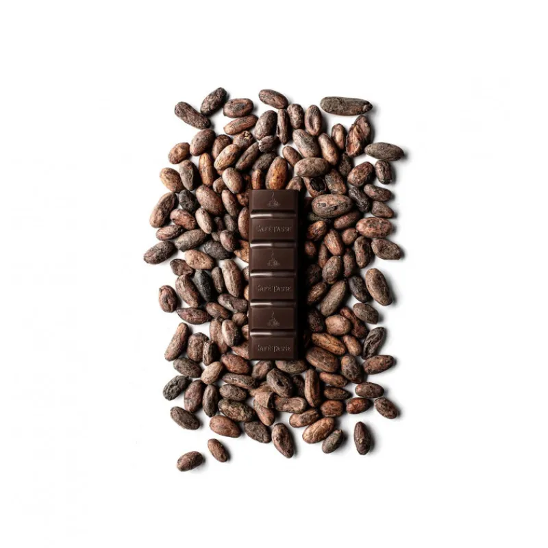 Guy Demarle Chocolats Individuels|Chocolats Et Pralinés*Barre de chocolat extra noir 77% aux éclats de fêves de cacao 45g