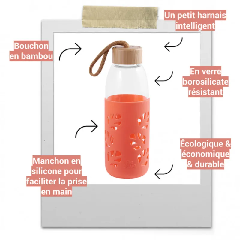 Guy Demarle Accessoires*Bouteille en verre Be Save® corail