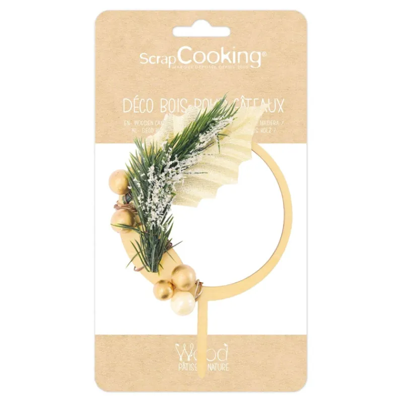 Guy Demarle Décors Comestibles|Décors En Sucre*Cake topper bois Couronne de Noël
