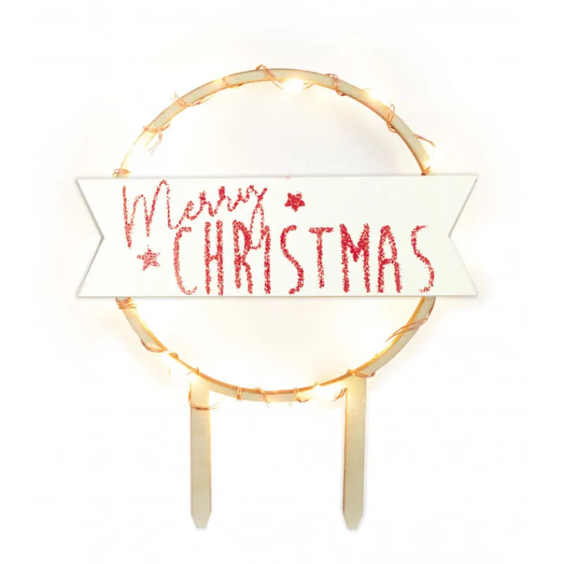 Guy Demarle Décors Réutilisables|Décors*Cake topper led Merry Christmas