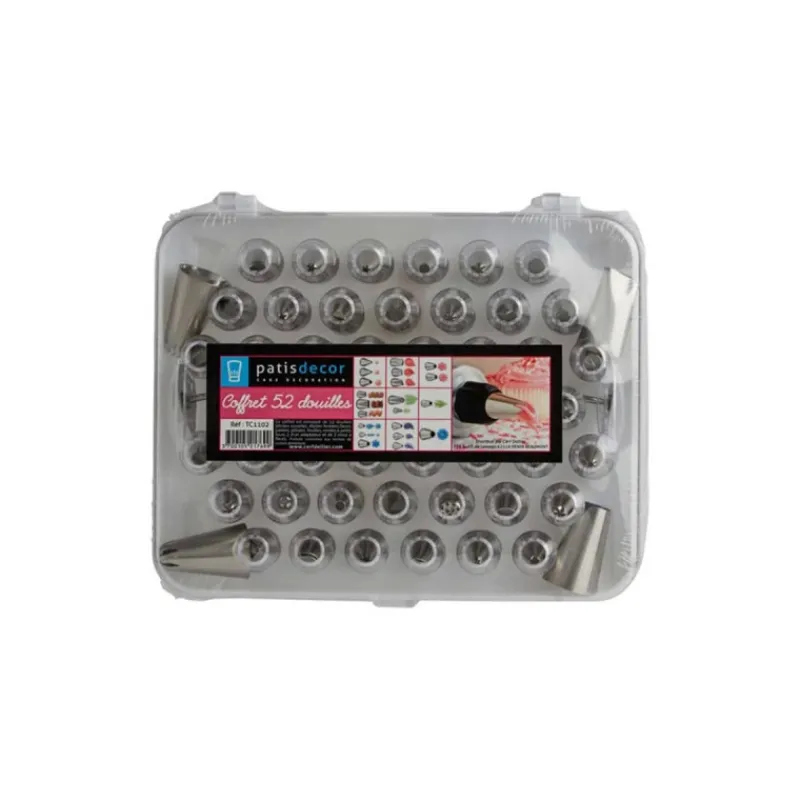 Guy Demarle Décors|Douilles Pâtisserie*Coffret 52 douilles décors fins inox Patis décor