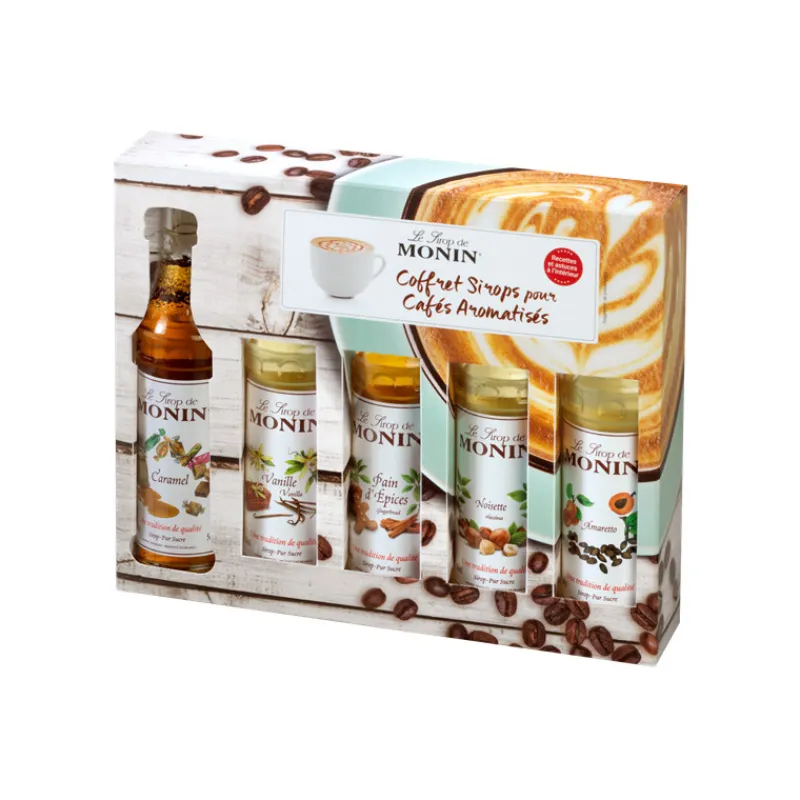 Guy Demarle Sirops|Sirops Aromatisants*Coffret café gourmand, 5 mignonettes x 5cl Monin
