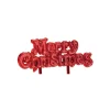 Guy Demarle Décors Réutilisables*Décoration Merry Christmas rouge 4x7cm