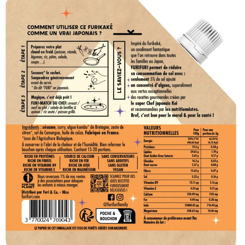 Guy Demarle Épices Et Condiments*Furikaké curry 45g