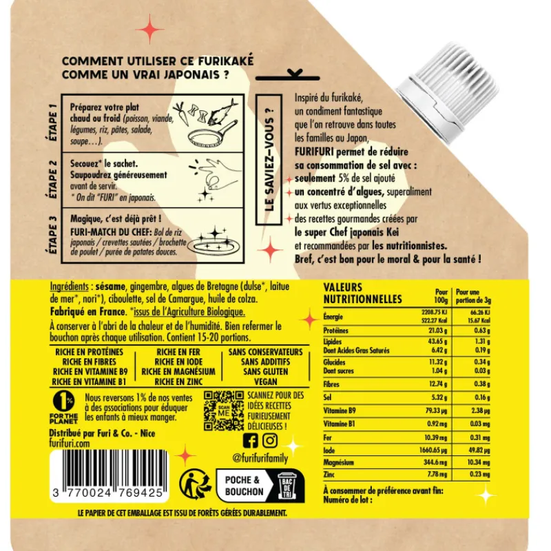 Guy Demarle Épices Et Condiments*Furikaké gingembre 45g