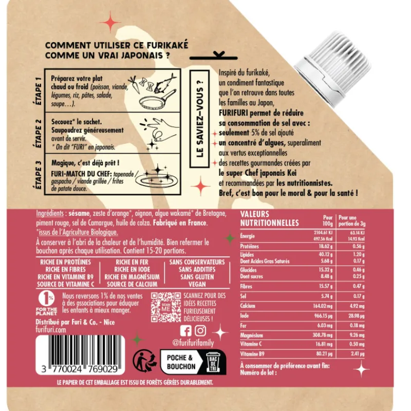 Guy Demarle Épices Et Condiments*Furikaké piment fort 45g