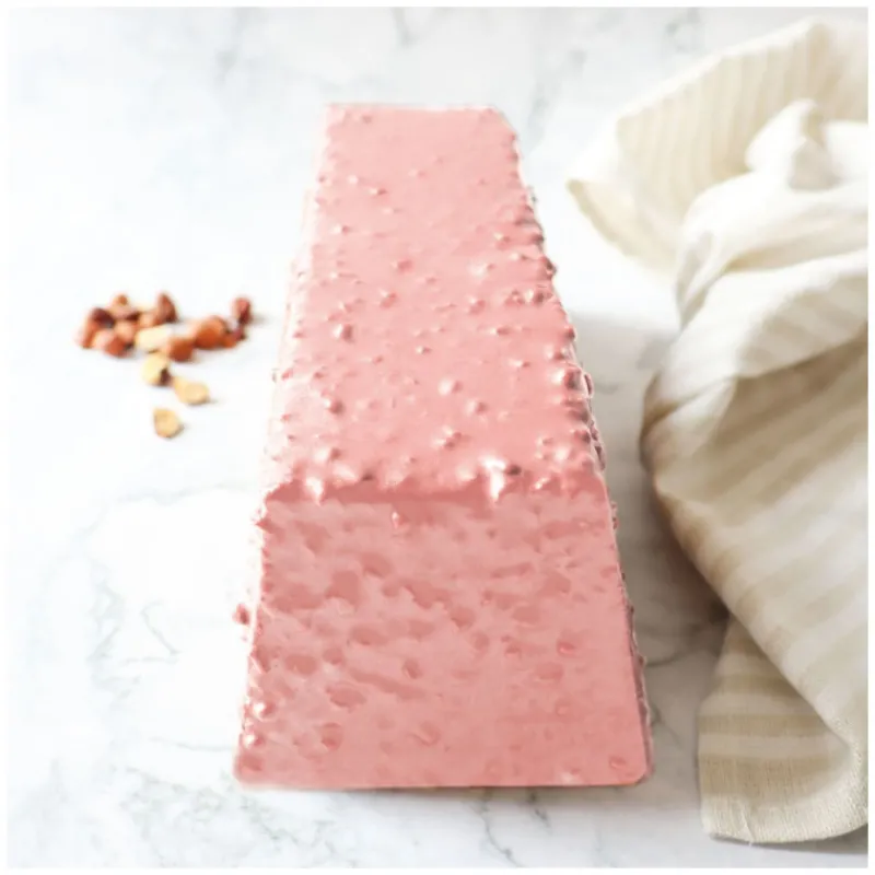Guy Demarle Décors Comestibles|Décors En Sucre*Glaçage rocher rose, noisettes et amandes 400g
