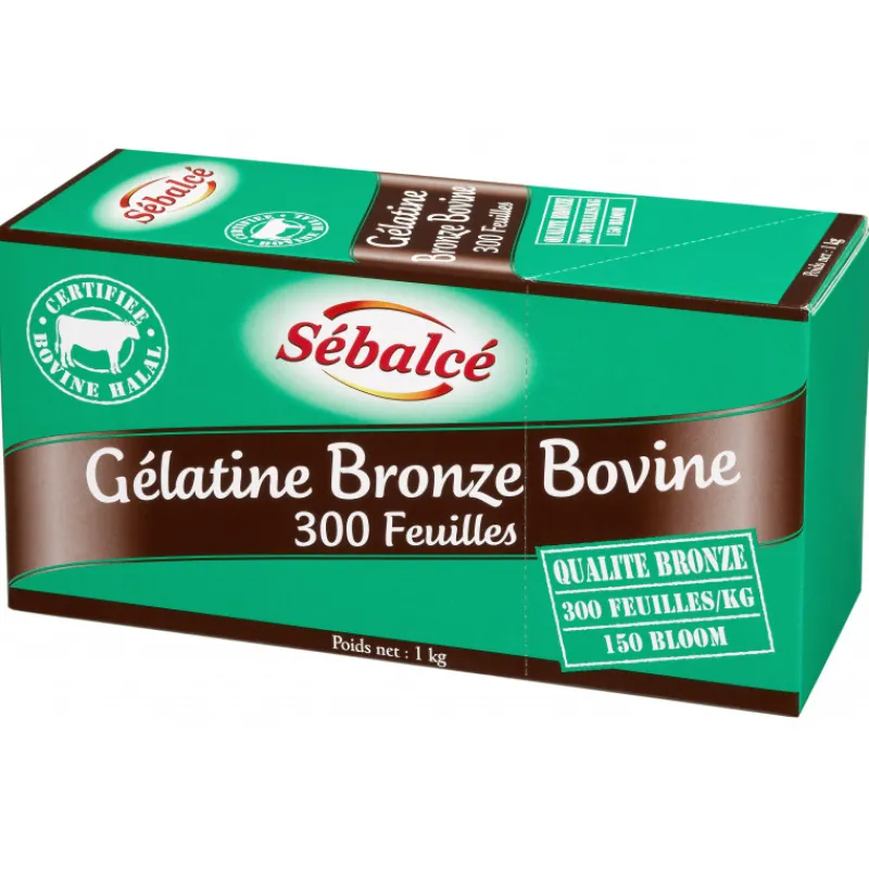 Guy Demarle Ingrédients Techniques|Gélatines & Gélifiants*Gélatine Bovine Bronze 300 feuilles (1kg)