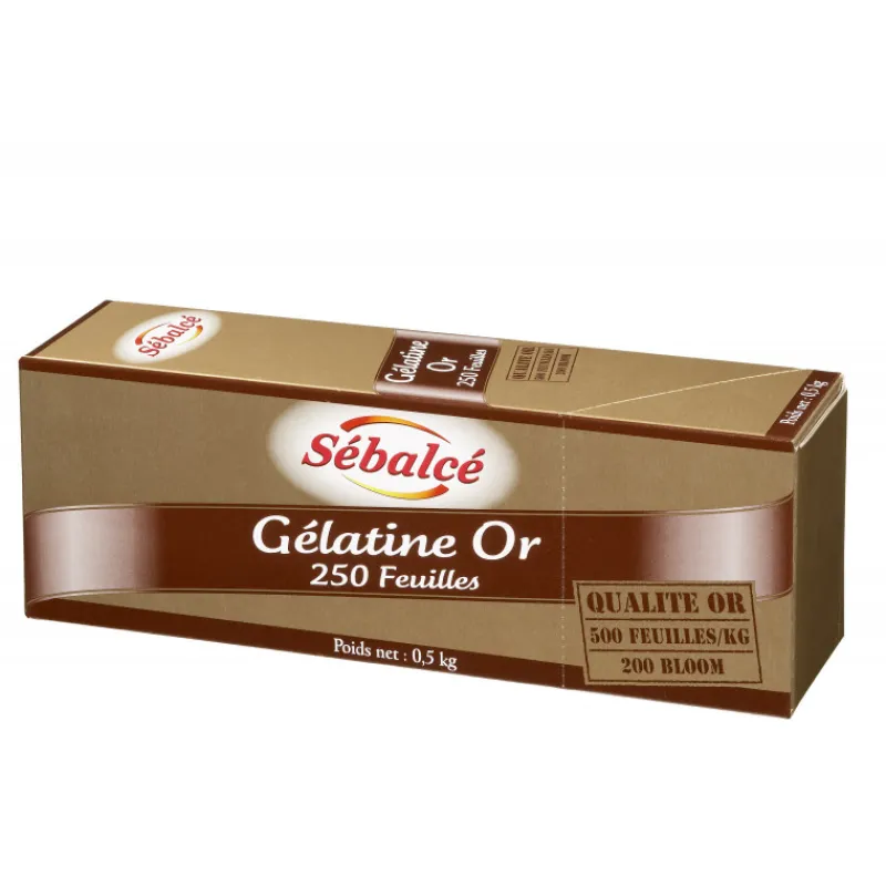 Guy Demarle Ingrédients Techniques|Gélatines & Gélifiants*Gélatine de Porc Or 250 feuilles (0,5kg)