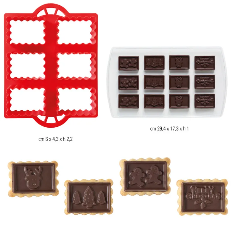 Guy Demarle Cadres Et Découpoirs*Kit petits beurres au chocolat - Spécial Noël