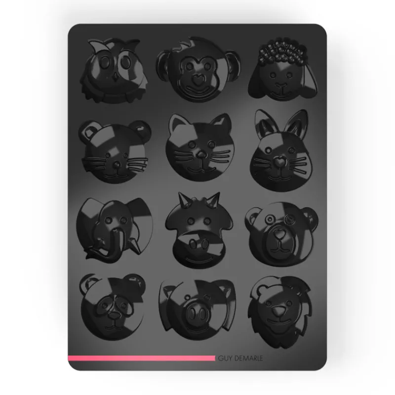 Guy Demarle Moules Multi-Empreintes|Vanille*Moule 12 animaux OHRA®