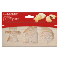 Guy Demarle Cadres Et Découpoirs*Moule en bois pour biscuits fourrés Noël - 20x10cm x2cm