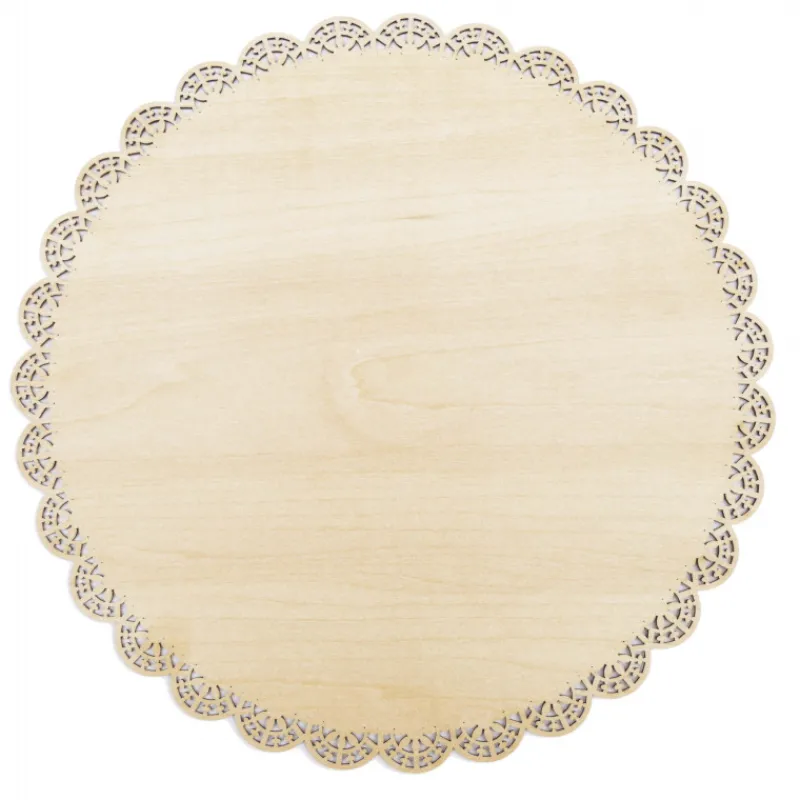 Guy Demarle Décors*Plat rond dentelle bois ø 29cm