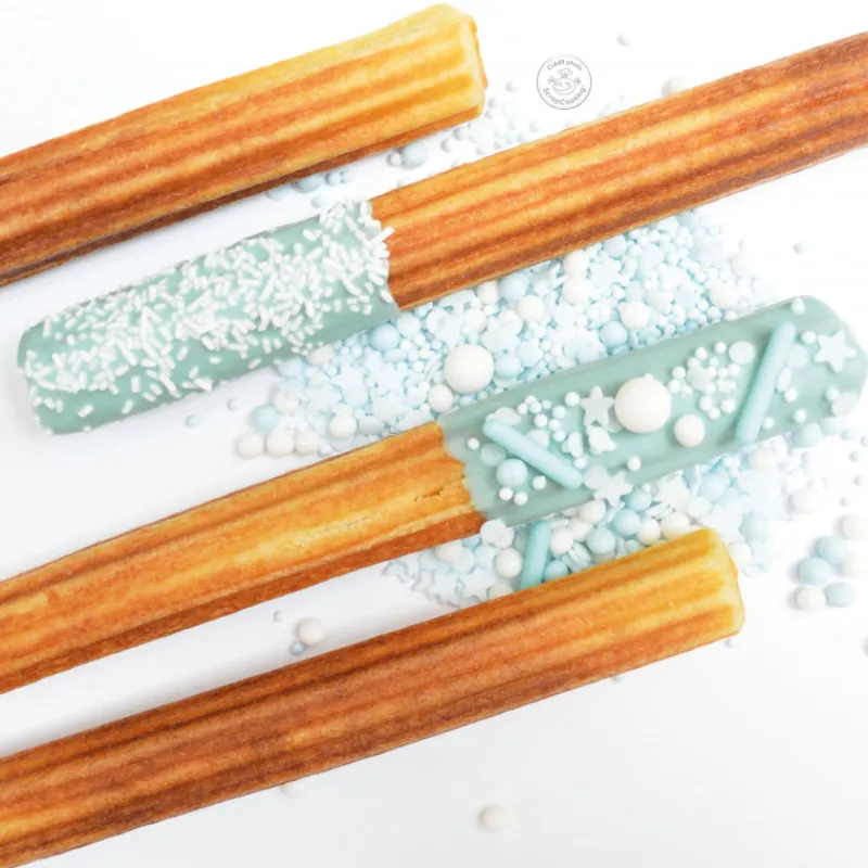 Guy Demarle Décors Comestibles|Décors En Sucre*Pot décors sucrés mix rods bleu70g