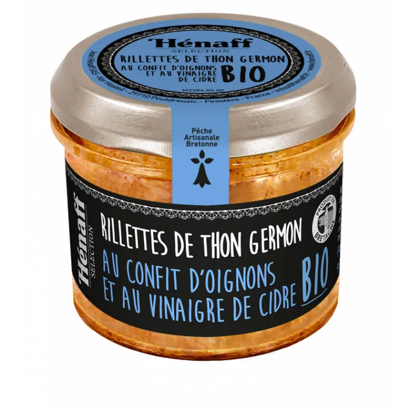 Guy Demarle Produits Bio|Tartinables Et Sauces*Rillettes de thon germon au confit d'oignons et vinaigre de cidre Bio 90g