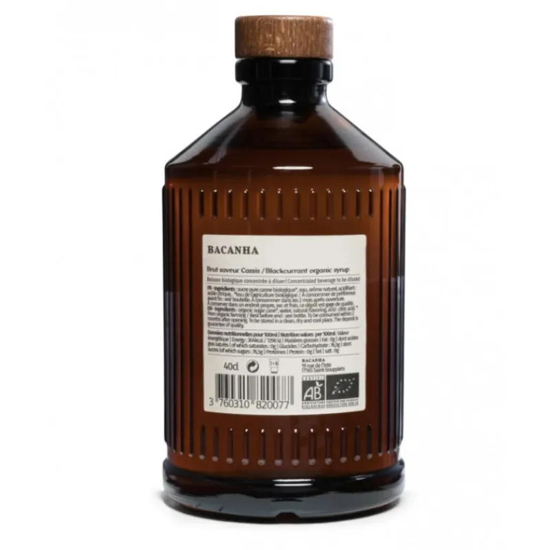 Guy Demarle Produits Bio|Sirops*Sirop de cassis brut - Biologique - 400 ml