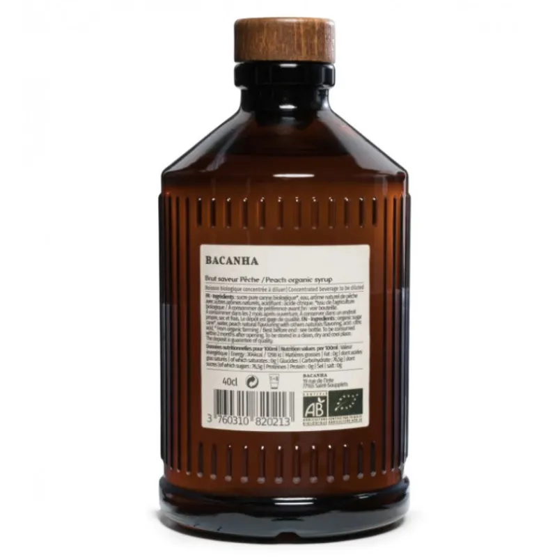 Guy Demarle Produits Bio|Sirops*Sirop de pêche brut - Biologique - 400 ml