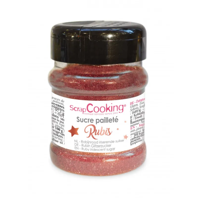Guy Demarle Décors Comestibles|Décors En Sucre*Sucre pailleté Rubis 160g
